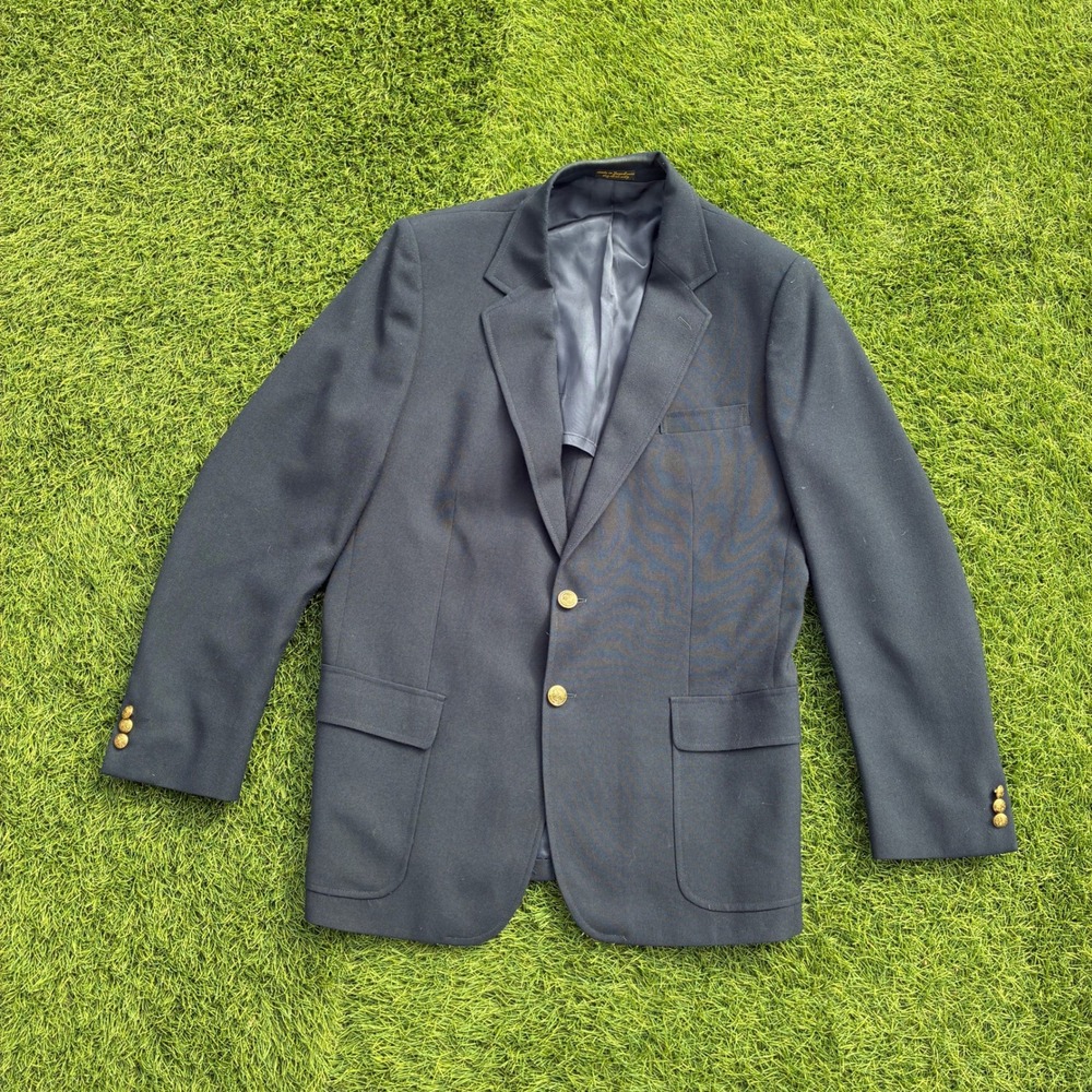 JG Hook Blazer Men's 44L Gold Button Sport Coat Made in Yugoslavia